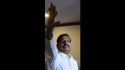 Ganesh Naik has not got any relief or protection from arrest on his anticipatory bail applications in two cases of rape and threat registered against him by Navi Mumbai police. Judge recuses from hearing Naik’s plea. (HT FILE PHOTO) Ganesh Naik has not got any relief or protection from arrest on his anticipatory bail applications in two cases of rape and threat registered against him by Navi Mumbai police. Judge recuses from hearing Naik’s plea. (HT FILE PHOTO)