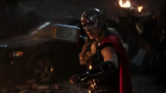 Natalie Portman as Mighty Thor in Thor: Love and Thunder.