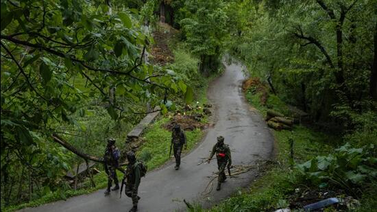 A top Lashkar-e-Taiba (LeT) commander and two terrorists were killed in an encounter with security forces at Malwah area of north Kashmir’s Baramulla district, police said on Thursday. (AP)