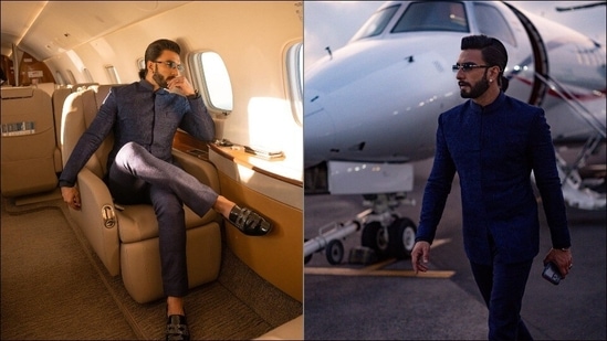 Ranveer Singh Looks Dapper In Blue Suit, Shares Pics On Insta