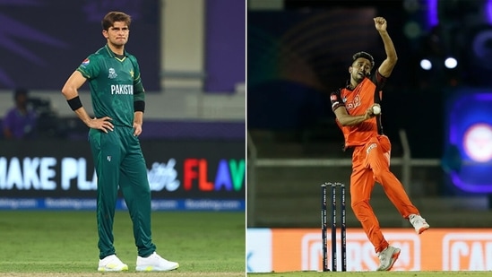 Shaheen Afridi (Left) and Umran Malik. (Getty/IPL)