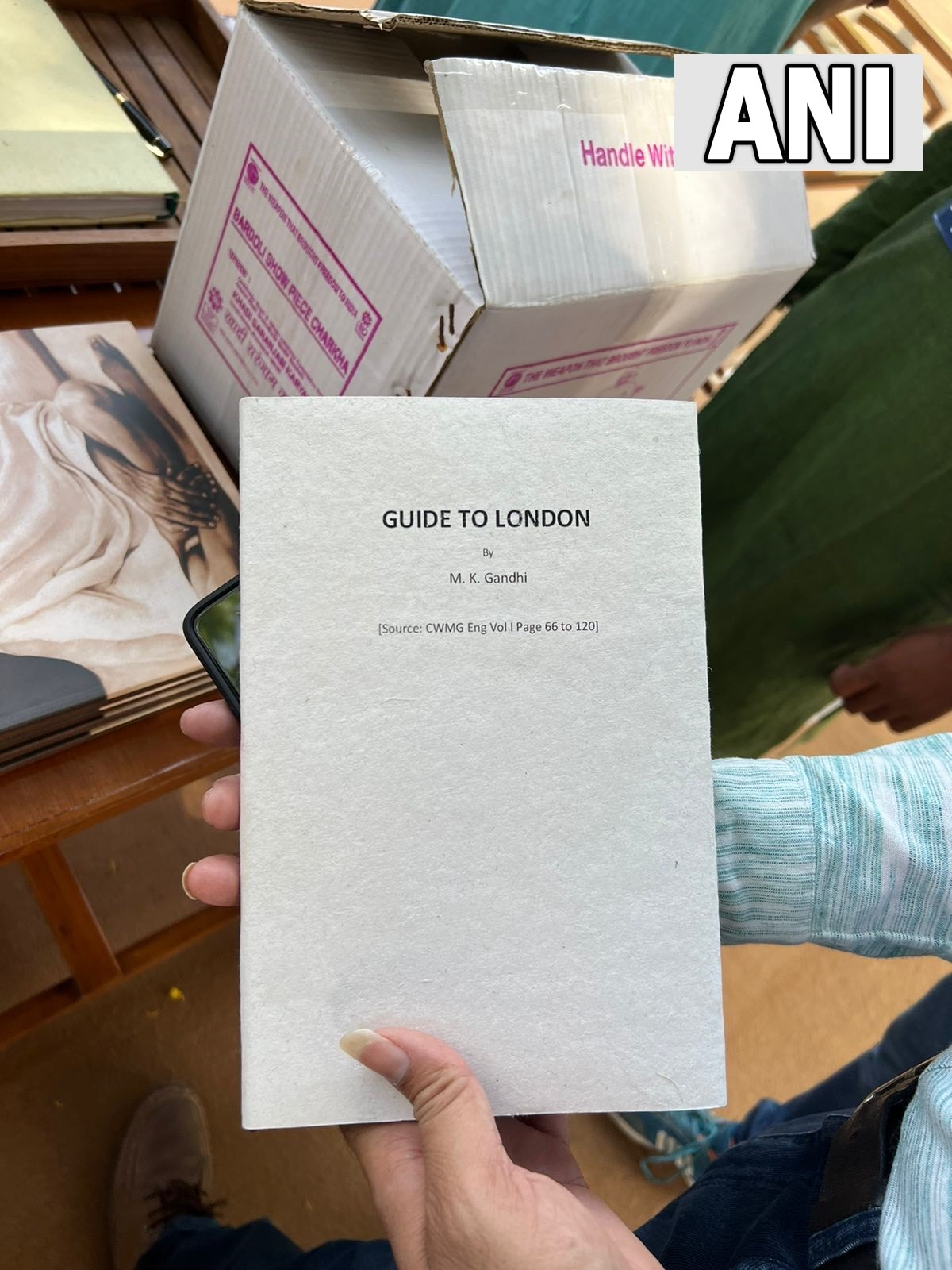 Cover of ‘Guide to London’ by Mahatama Gandhi. Cover of ‘Guide to London’ by Mahatama Gandhi.