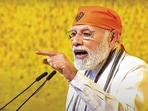 Prime Minister Narendra Modi during the 400th Parkash Purab celebrations of Guru Tegh Bahadur at Red Fort. (PTI Photo) Prime Minister Narendra Modi during the 400th Parkash Purab celebrations of Guru Tegh Bahadur at Red Fort. (PTI Photo)