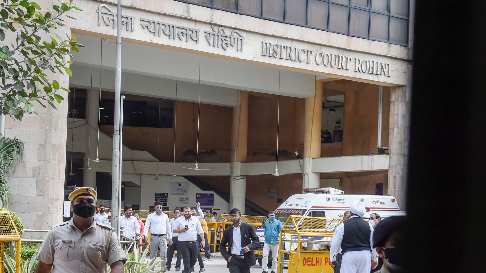 Delhi Rohini Court Firing No Casualties After Guard Fires Shot During