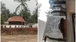 A Hindu temple-like architectural design was discovered underneath an old mosque near Mangaluru. (ANI image)