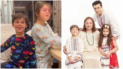 Karan Johar's twin children Roohi Johar and Yash Johar often feature in videos on his Instagram account. Karan Johar's twin children Roohi Johar and Yash Johar often feature in videos on his Instagram account.