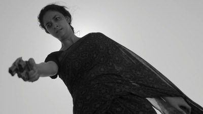 Keerthy Suresh in a still from Saani Kaayidham's teaser. Keerthy Suresh in a still from Saani Kaayidham's teaser.