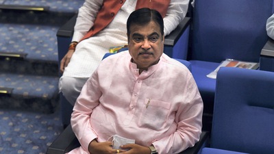 New Delhi: Union Transport Minister Nitin Gadkari during the BJP Parliamentary party meeting, in New Delhi, Tuesday, April 5, 2022. (PTI Photo/Atul Yadav)&nbsp; (PTI)
