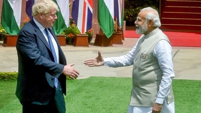 UK Prime Minister Boris Johnson said he totally agrees with India's stand on the Russia-Ukraine crisis. (PTI) UK Prime Minister Boris Johnson said he totally agrees with India's stand on the Russia-Ukraine crisis. (PTI)