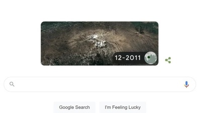 Earth Day 202: Google Doodle showing glacier retreat at Mt. Kilimanjaro in Tanzania. (Google) Earth Day 202: Google Doodle showing glacier retreat at Mt. Kilimanjaro in Tanzania. (Google)