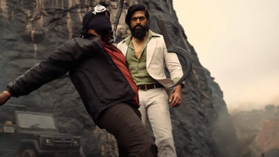 KGF Chapter 2: Yash in a still from the movie. KGF Chapter 2: Yash in a still from the movie.