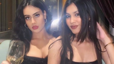 Nysa Devgn with her friend.