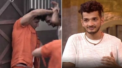 Munawar Faruqui got angry during a task on the reality show Lock Upp. Munawar Faruqui got angry during a task on the reality show Lock Upp.