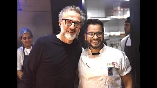 Judging by Italian chef Massimo Bottura’s (left) reaction after eating at O Pedro, Hussain Shahzad (right) is the best chef currently cooking in Mumbai