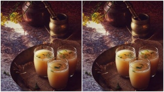 A glass of sattu sharbat to quench your thirst this summer. Recipe inside(Pinterest)