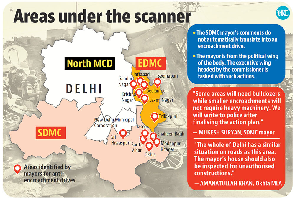 Shaheen Bagh and Okhla were the sites of protests against the amendment of the Citizenship Amendment Act in 2019 and early 2020. Okhla MLA Amanatullah Khan said that the identification of these two areas for the drive is highly questionable. Shaheen Bagh and Okhla were the sites of protests against the amendment of the Citizenship Amendment Act in 2019 and early 2020. Okhla MLA Amanatullah Khan said that the identification of these two areas for the drive is highly questionable.