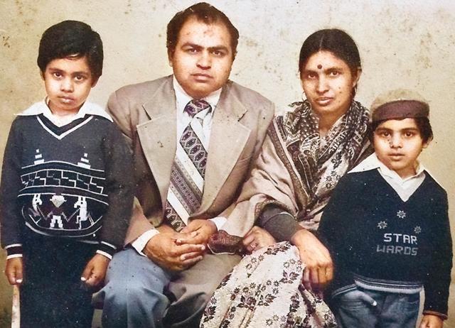 With his parents Veena and Subhash Chander Tandon, and elder brother Praveen With his parents Veena and Subhash Chander Tandon, and elder brother Praveen