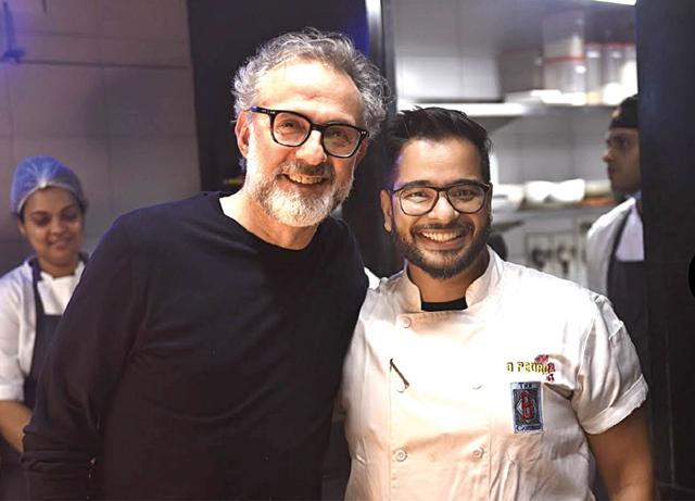 Judging by Italian chef Massimo Bottura’s (left) reaction after eating at O Pedro, Hussain Shahzad (right) is the best chef currently cooking in Mumbai Judging by Italian chef Massimo Bottura’s (left) reaction after eating at O Pedro, Hussain Shahzad (right) is the best chef currently cooking in Mumbai