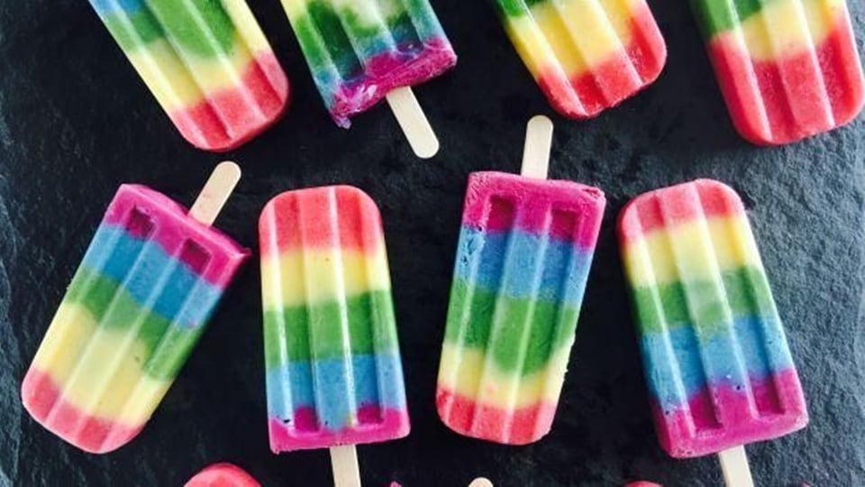 Rainbow Popsicles (Pinterest)
