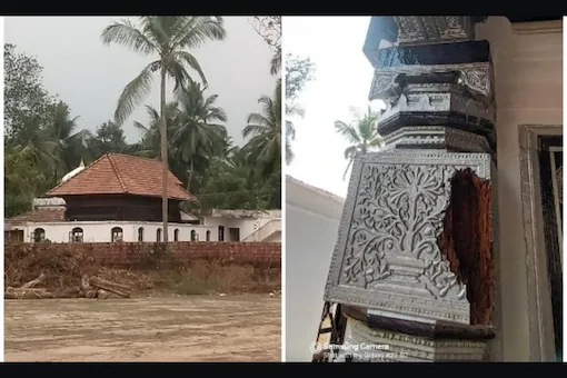 A Hindu temple-like architectural design was discovered underneath an old mosque near Mangaluru. (ANI image)