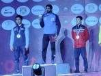 Dahiya produced a dominating display to become the first Indian wrestler to win three consecutive Asian championships titles(PTI) Dahiya produced a dominating display to become the first Indian wrestler to win three consecutive Asian championships titles(PTI)
