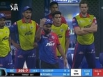Rishabh Pant signalling DC batters to return to dugout after debatable umpiring call Rishabh Pant signalling DC batters to return to dugout after debatable umpiring call