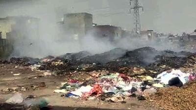 Council of Engineers sought an FIR and blamed committee members for burning waste on the grounds of the vegetable market in Ludhiana. (Harvinder Singh/HT)