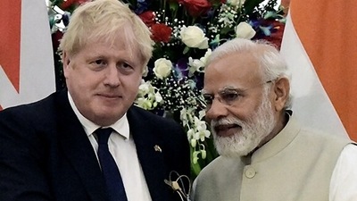 Borish Johnson met PM Modi on Friday in New Delhi.&nbsp;