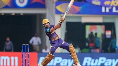 Shreyas Iyer captain of the Kolkata Knight Riders plays a shot during T20 cricket match 35 of the Indian Premier League 2022 (PTI) Shreyas Iyer captain of the Kolkata Knight Riders plays a shot during T20 cricket match 35 of the Indian Premier League 2022 (PTI)