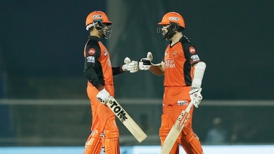Abhishek Sharma got SRH out of the blocks in the chase with Kane Williamson playing second fiddle. (PTI) Abhishek Sharma got SRH out of the blocks in the chase with Kane Williamson playing second fiddle. (PTI)