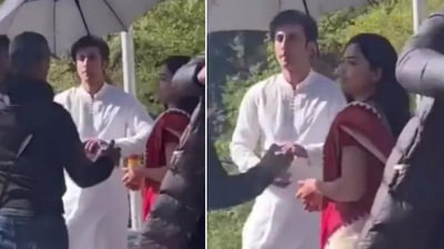 Ranbir Kapoor and Rashmika Mandanna are currently filming in Manali for Animal. Ranbir Kapoor and Rashmika Mandanna are currently filming in Manali for Animal.