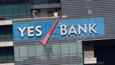 The logo of Yes Bank is pictured on the facade of its headquarters in Mumbai. (REUTERS file)