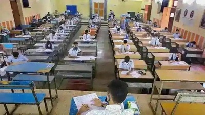 According to the PU Board, as many as 2.28 lakh students appeared for logic and which were held yesterday. On the first day out of 2,39,384 students registered to sit for the exam 11,379 students didn't turn up, whereas 95.24 per cent were reported present. (HT file) According to the PU Board, as many as 2.28 lakh students appeared for logic and which were held yesterday. On the first day out of 2,39,384 students registered to sit for the exam 11,379 students didn't turn up, whereas 95.24 per cent were reported present. (HT file)