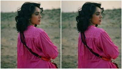 Sobhita played muse to fashion designer house Twofold and picked a kurta set for the pictures. (Instagram/@sobhitad)