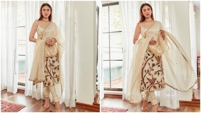 Aditi Rao Hydari is the epitome of grace in a ₹47K silk kurta set (Instagram/@aditiraohydari) Aditi Rao Hydari is the epitome of grace in a ₹47K silk kurta set (Instagram/@aditiraohydari)