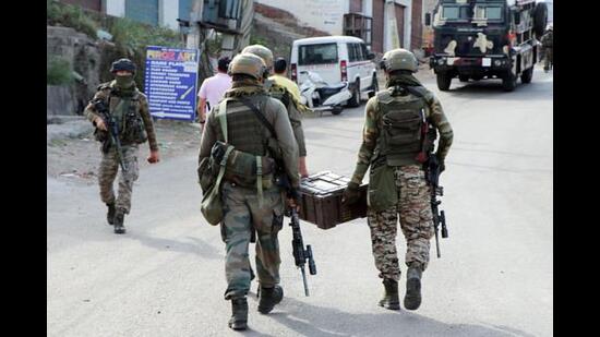 NIA chief Kuldiep Singh visited the venue of PM’s rally at Palli village in Samba district and reviewed the security situation. He also visited the site of encounter at Jalalabad. (ANI File Photo)