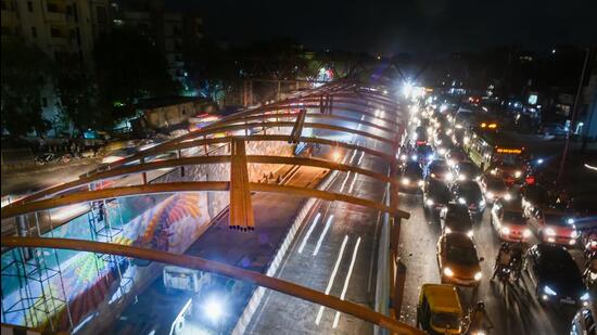 Delhi’s four-lane 750-metre Ashram underpass connects the Nizamuddin railway bridge and CSIR Apartments. (PTI)