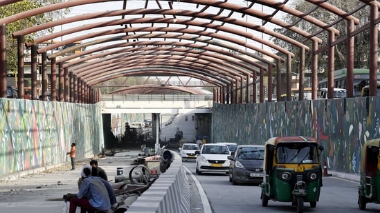 Delhi's Ashram underpass opens for traffic movement on Sunday.(PTI)