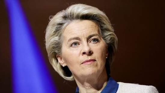 European Commission President Ursula von der Leyen will hold talks with Prime Minister Narendra Modi and open the Raisina Dialogue, during her two-day visit(Reuters File Pohoto)