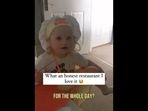 The little girl posing as restaurant server in this Twitter video reshared by Harsh Goenka. (Twitter/@hvgoenka) The little girl posing as restaurant server in this Twitter video reshared by Harsh Goenka. (Twitter/@hvgoenka)