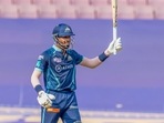 Mumbai: Hardik Pandya after scoring fifty during the Indian Premier League 2022 game between the Kolkata Knight Riders and the Gujarat Titans.(PTI) Mumbai: Hardik Pandya after scoring fifty during the Indian Premier League 2022 game between the Kolkata Knight Riders and the Gujarat Titans.(PTI)