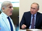 File photo of Pakistan Prime Minister Shehbaz Sharif and Russian President Vladimir Putin.