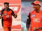 Umran Malik; Brian Lara(IPL) Umran Malik; Brian Lara(IPL)