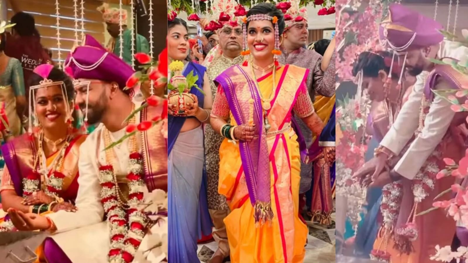 Indian Idol 12 fame Sayli Kamble ties the knot with boyfriend Dhaval in a Maharashtrian ceremony. See pics