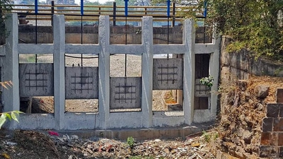 The PMC has built a new retention wall with five doors at the Ambil Odha sangam point at the backside of Peshwe lake in Katraj area (Ravindra Joshi/HT PHOTO) The PMC has built a new retention wall with five doors at the Ambil Odha sangam point at the backside of Peshwe lake in Katraj area (Ravindra Joshi/HT PHOTO)