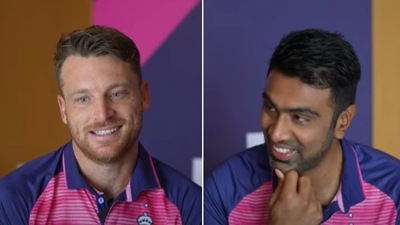 Jos Buttler and R Ashwin (Twitter/Rajasthan Royals)