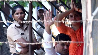 Hanuman Chalisa row: MP Navneet Rana and husband MLA Ravi Rana were arrested for promoting enmity between different groups, in Mumbai, India, on Sunday. (HT Photo/Vijay Bate) Hanuman Chalisa row: MP Navneet Rana and husband MLA Ravi Rana were arrested for promoting enmity between different groups, in Mumbai, India, on Sunday. (HT Photo/Vijay Bate)