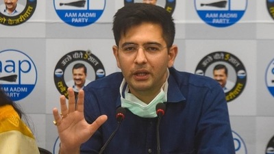 Raghav Chadha vacated the seat after he was elected to the Rajya Sabha last month. (HT File Photo) Raghav Chadha vacated the seat after he was elected to the Rajya Sabha last month. (HT File Photo)