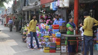 The incident took place during an anti-encroachment drive in Shastri Market, Sector 22, Chandigarh, on Saturday. (HT File Photo)
