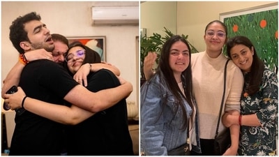 Smriti Irani posted pictures with her family members.